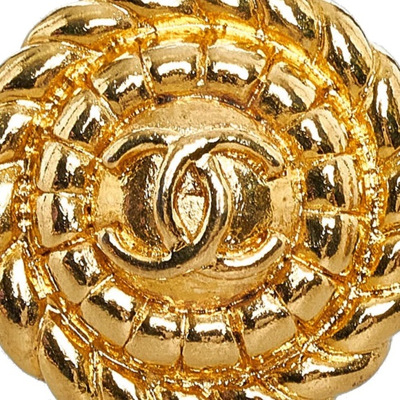 CHANEL Gold Spiral Earrings - Picture 9 of 10